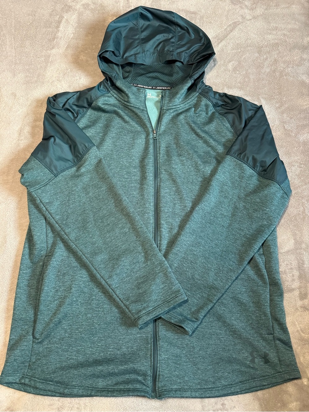 Under Armour Men’s Teal Green Full-Zip Hooded Jacket